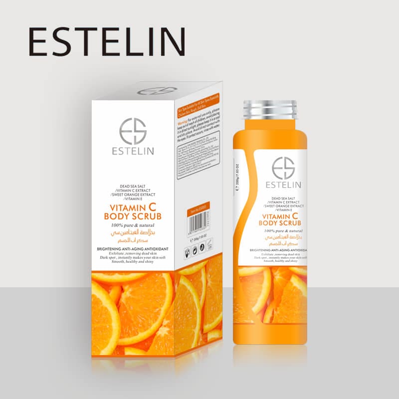 Estelin- Vitamin C Body Scrub 100% Pure & Natural 200g