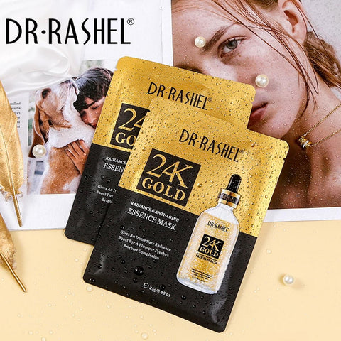 Dr.Rashel- 24k Gold Radiance & Anti-Aging Essence Mask 25G*5PCS