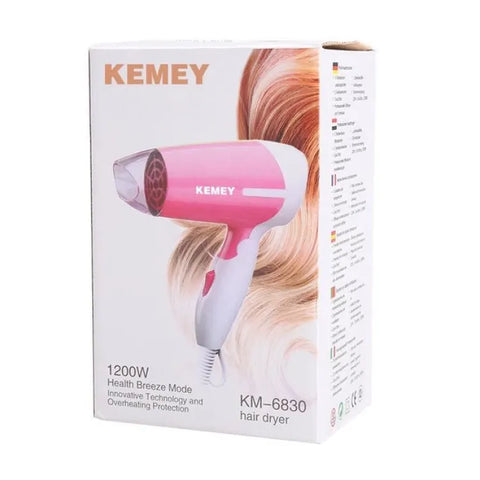 Kemei- KM-6830 Professional Hair Dryer Foldable (Multicolor)