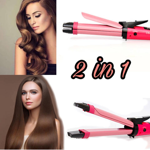 Nova- NHC-1818 2 IN 1 Hair Curler & Straightener