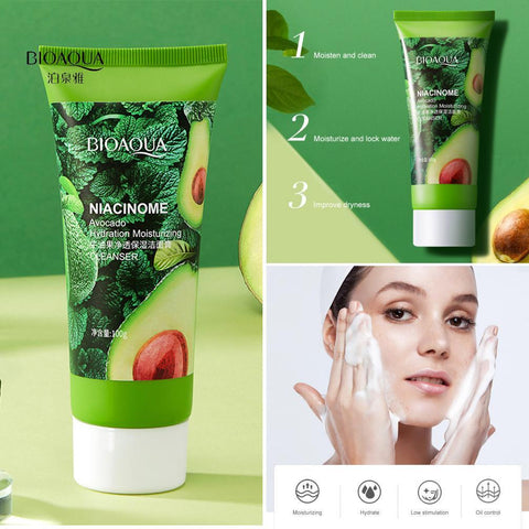 BioAQUA- Niacinome Avocado Hydration Moisturizing Cleanser 100g