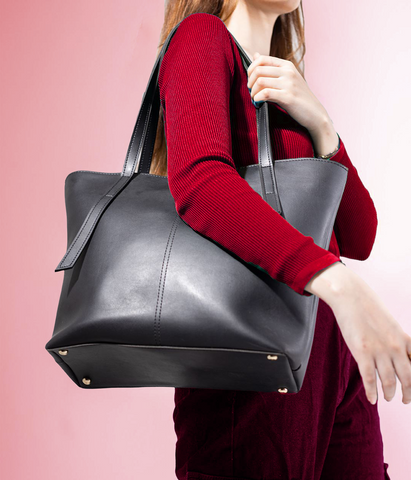 Desire Beauty- Minimalist Shoulder Tote Bag Black