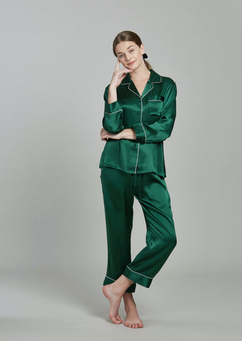 DreamWear- Silk PJ Set - Green