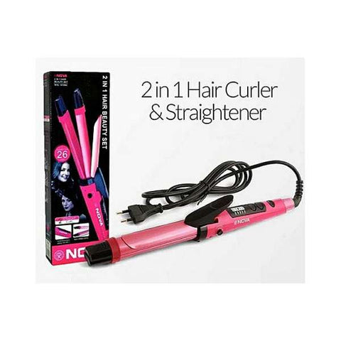 Nova- NHC-1818 2 IN 1 Hair Curler & Straightener