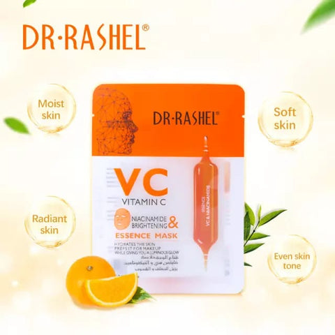 Dr.Rashel- Vitamin C & Niacinamide Brightening Essence Mask 25g*5pcs