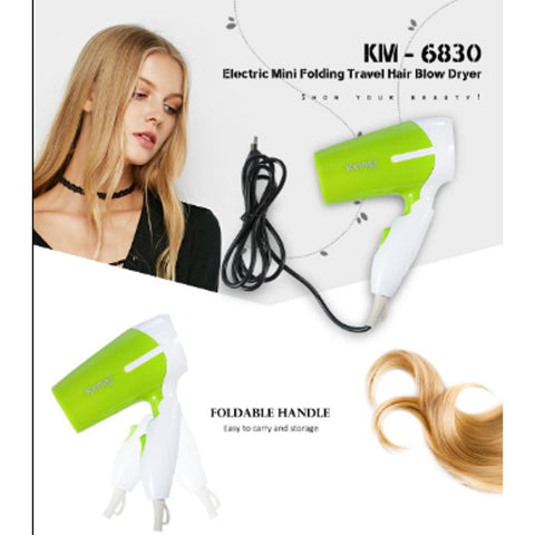 Kemei- KM-6830 Professional Hair Dryer Foldable (Multicolor)