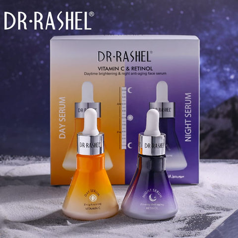 Dr.Rashel- Vitamin C & Retinol A Daytime Brightening & Night Anti-Aging Facial Serum 30ml+30ml