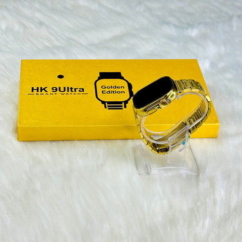 Smart Watch- HK9 Ultra Max (Gold) 2 Straps