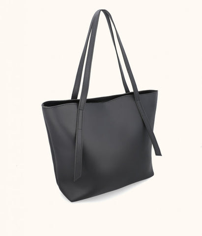 Desire Beauty- Minimalist Shoulder Tote Bag Black