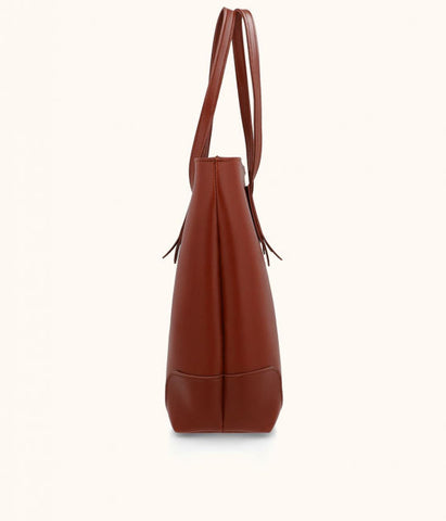 Desire Beauty- Corner Shoulder Tote Bag Brown