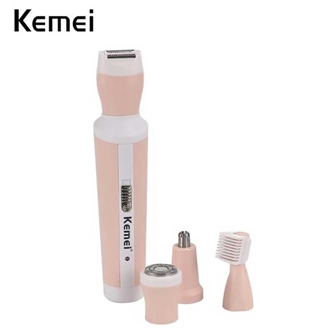 Kemei- KM-3024 Rechargeable Women Skin Shaver Suit 4 IN 1