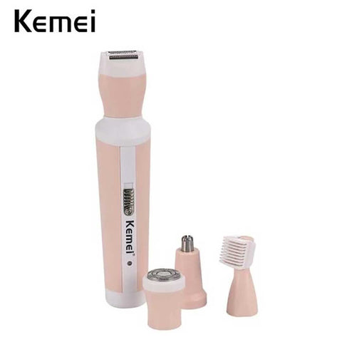 Kemei- KM-3024 Rechargeable Women Skin Shaver Suit 4 IN 1