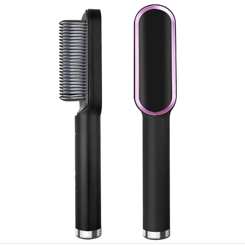 Professional Electric Hair Brush Hair Straightner FH909 (BLACK)